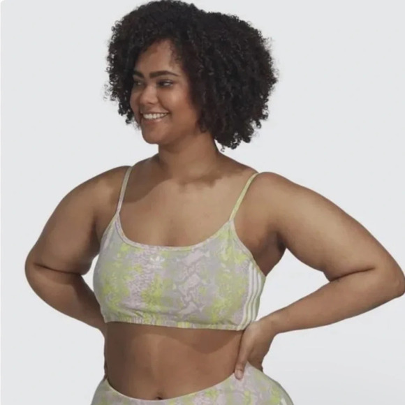Adidas Snake Skin Classic Stripes Sports Bra - Picture 1 of 6